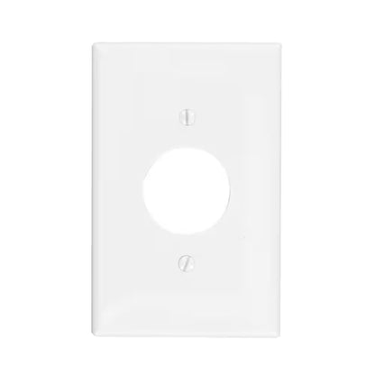 1-Gang White 1.406 In. Hole Single Outlet/Receptacle Nylon Midway/Midsize Wall Plate (1-Pack) PJ7-W