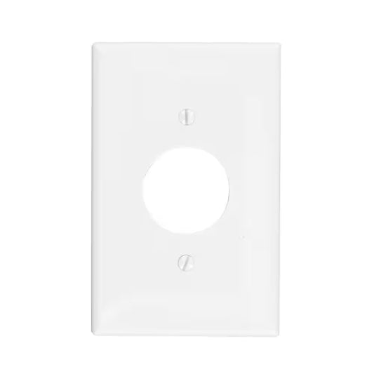 1-Gang White 1.406 In. Hole Single Outlet/Receptacle Nylon Midway/Midsize Wall Plate (1-Pack) PJ7-W