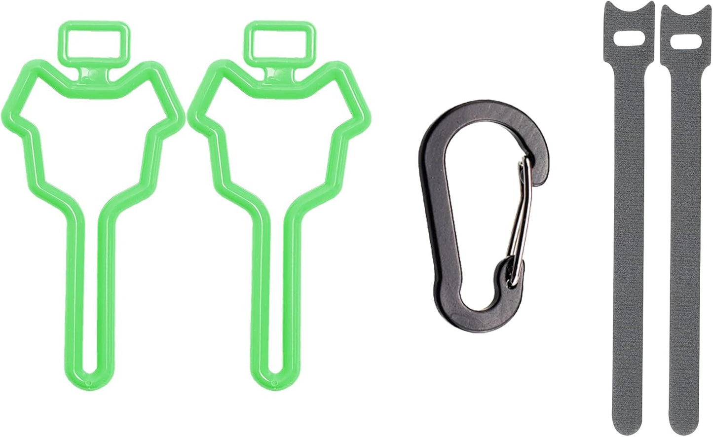 Dog Poop Bag Holder, Waste Bag Holder, Dog Poop Bag Carrier, Hand Free Holder, 2Pc (Green)