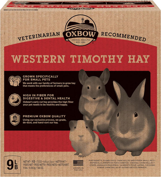 Animal Health Western Timothy Hay, All Natural Hay for Rabbits, Guinea Pigs, Chinchillas, Hamsters & Gerbils, 9 Lb.