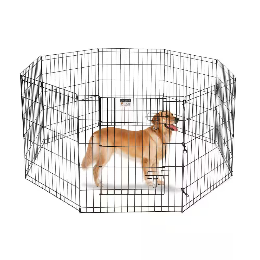 High 8-Panel Heavy Gauge Wire Convertible Indoor/Outdoor Pet Playpen