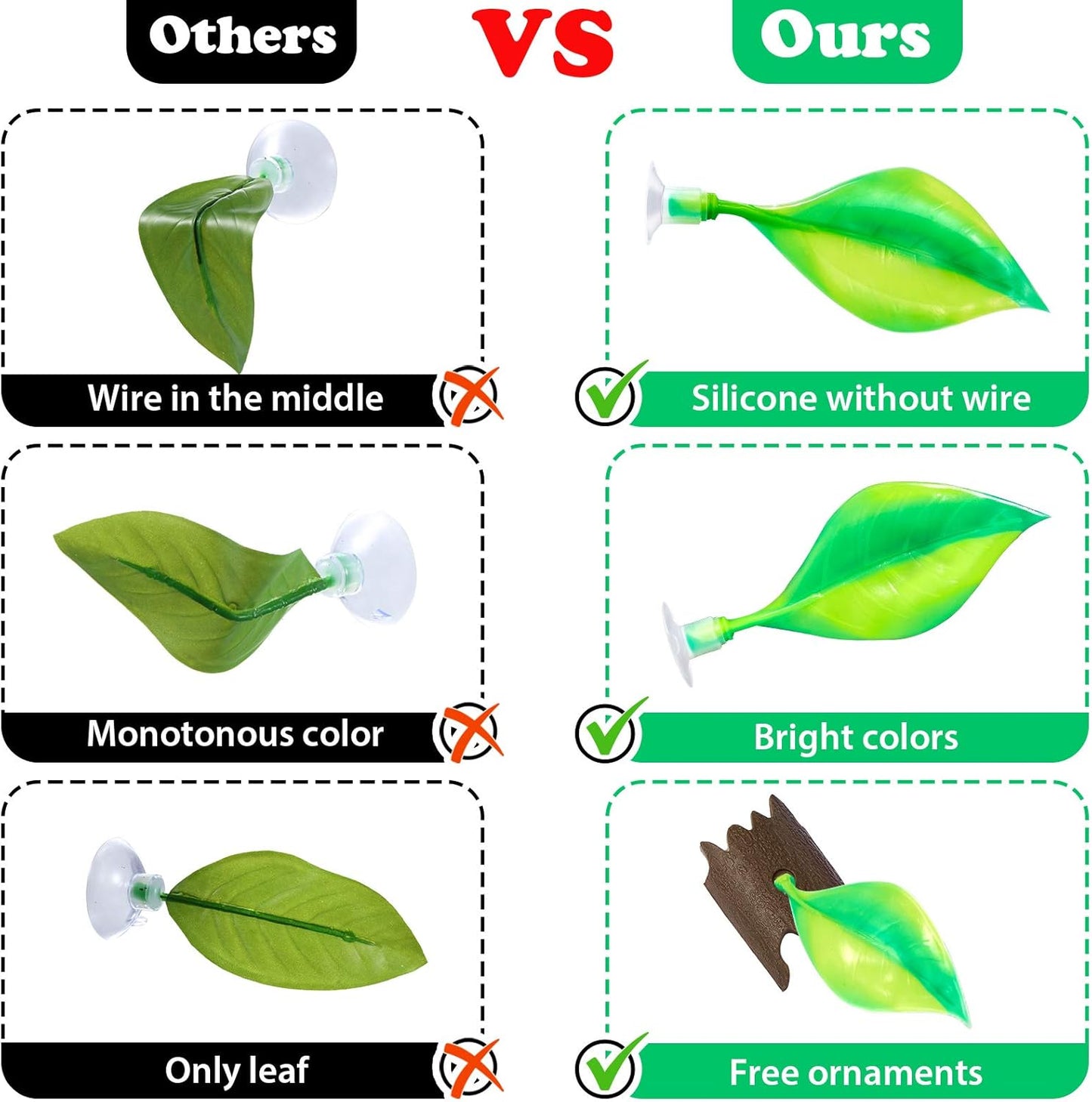 2 Pieces Silicone Betta Bed Leaf Hammock for Betta Fish, Betta Fish Bed, Practical Resting Spot, No BPA, Comfortable and Safe (Green)