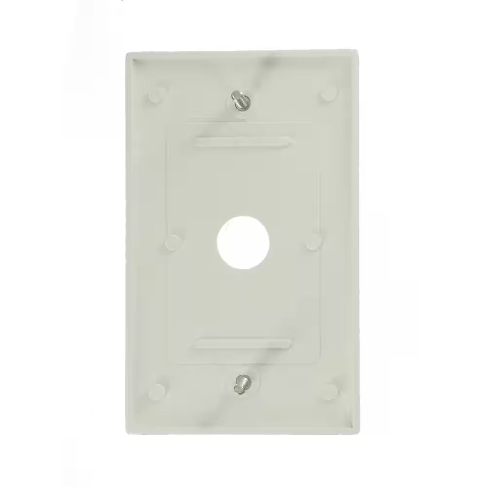 1-Gang 0.625 In. White Phone/Cable Plastic Box Mount Standard Wall Plate (1-Pack) 88017-W