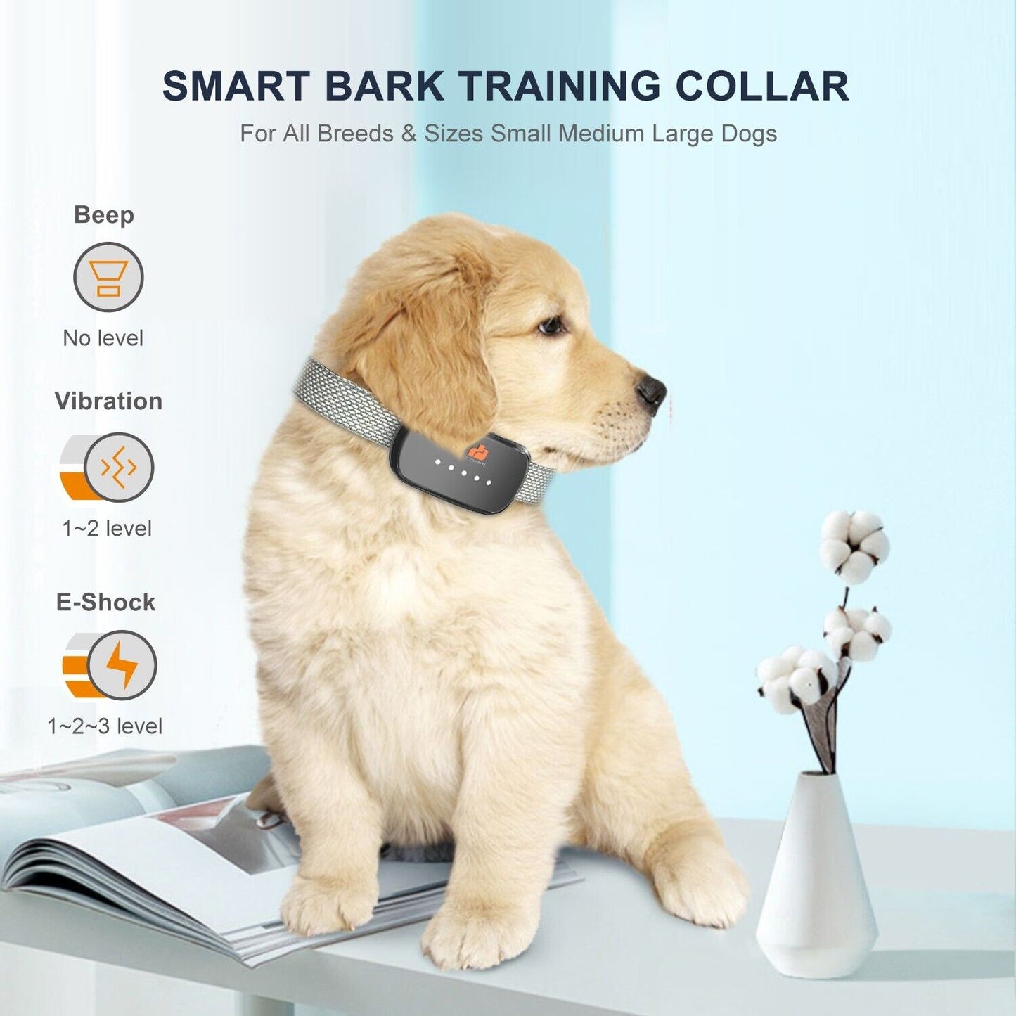 Smart Auto anti Bark Dog Collar Intelligent Waterproof Barking Terminator Device