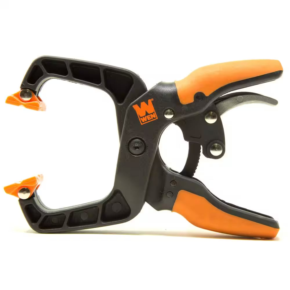 Quick-Release Ratcheting Hand Clamps with 1.5 In. Jaw Opening and 1.5 In. Throat (4-Pack)