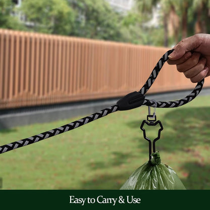 Dog Poop Bag Holder, Waste Bag Holder, Dog Poop Bag Carrier, Hand Free Holder, 2Pc (Green)