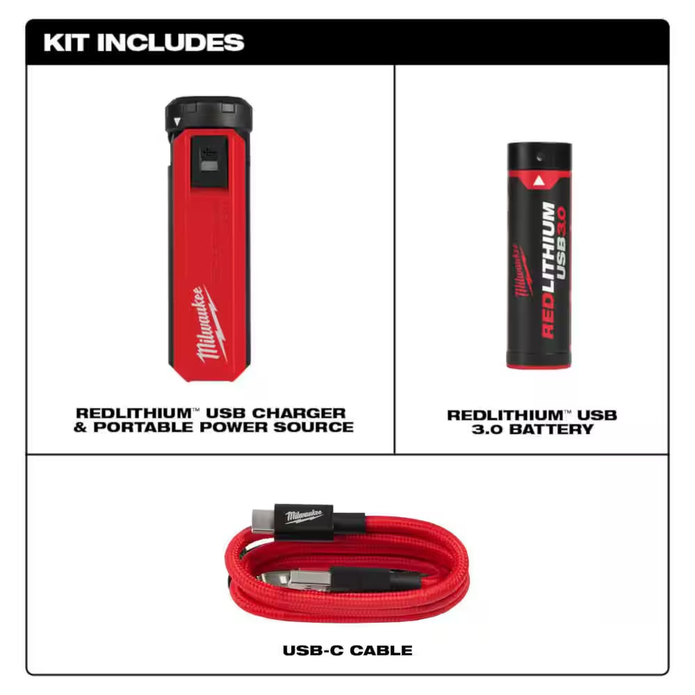 REDLITHIUM USB Charger and Portable Power Source Kit