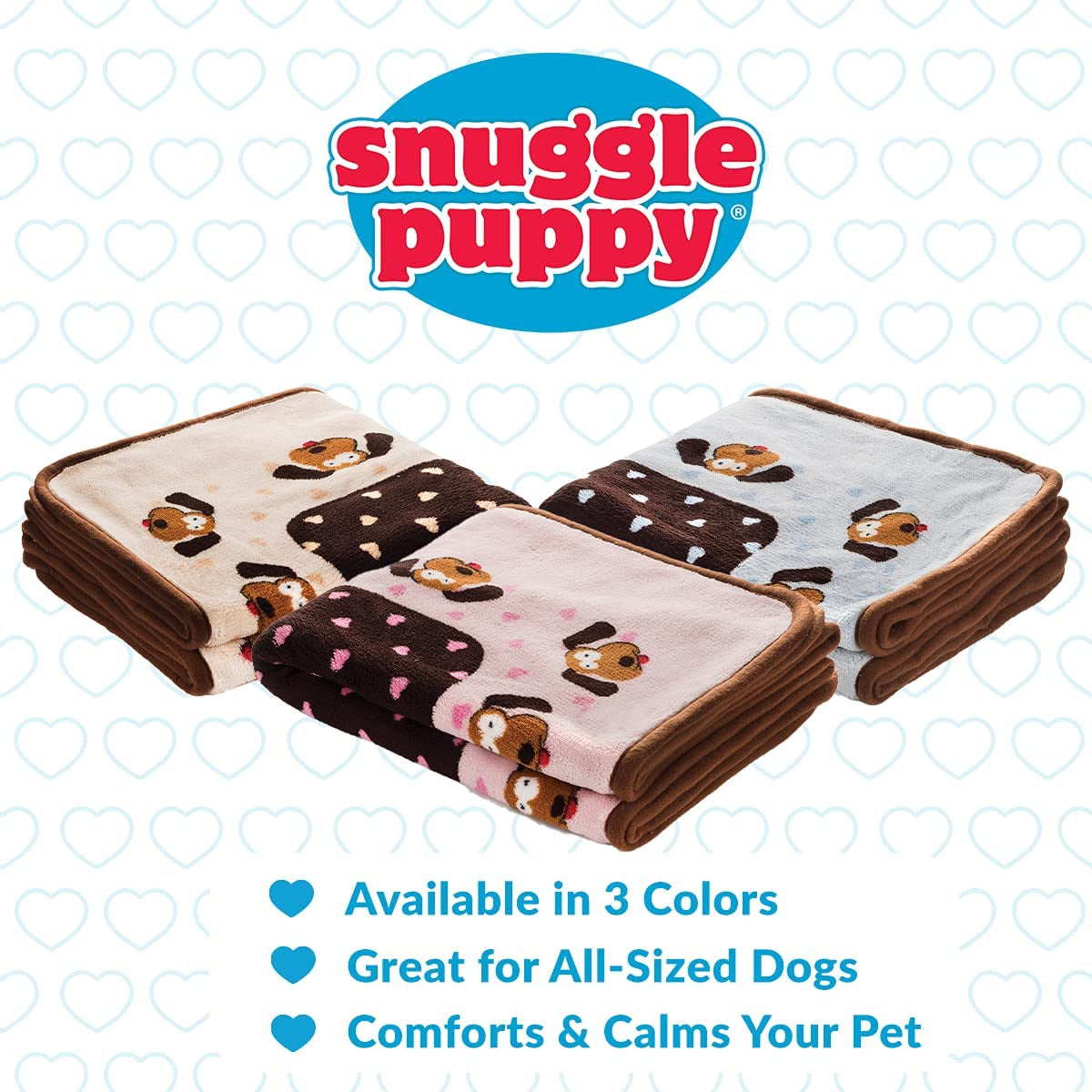 Snuggle Puppy Blanket for Pets - Cozy Dog Blanket for Small Dogs - Machine Washable Dog Blanket in Neutral