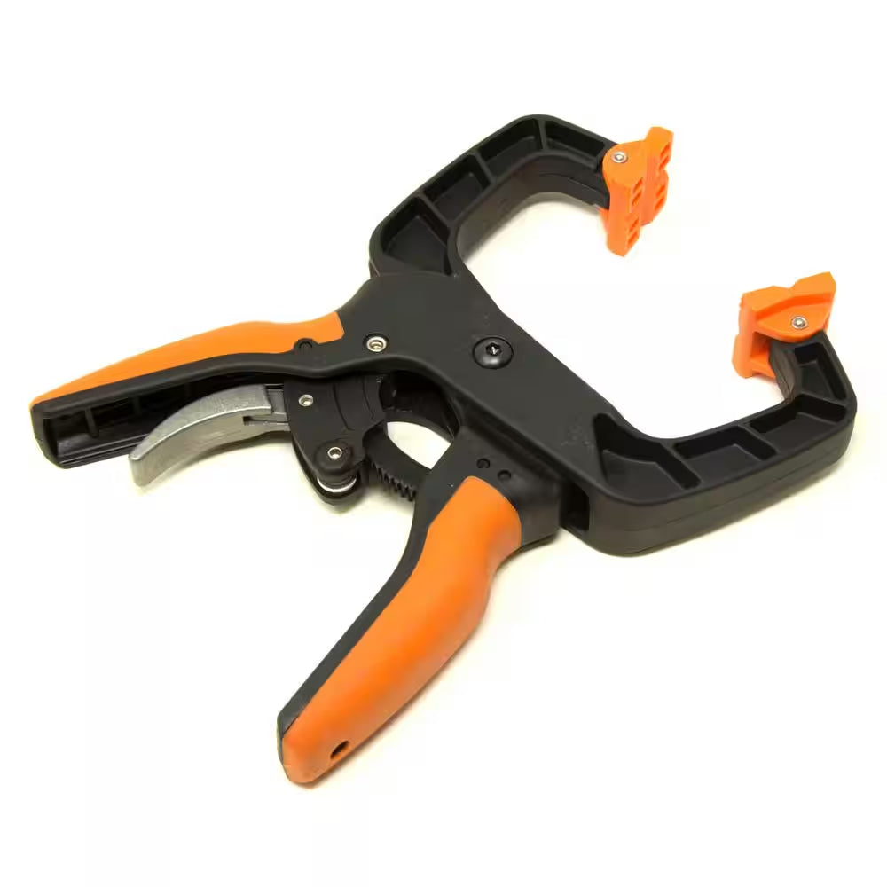 Quick-Release Ratcheting Hand Clamps with 2 In. Jaw Opening and 2 In. Throat Set (2-Piece)