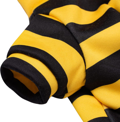 Pet Bee Costume Hooded for Small Dogs and Cats (Small)