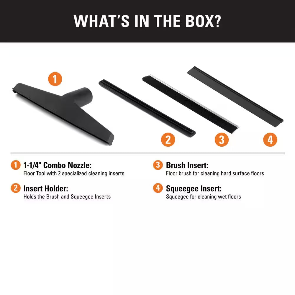 1-1/4 In. VT1404 Wet and Dry Combo Nozzle Shop Vacuum Attachment for Select , Stinger, Bucket Head Wet Dry Vacs