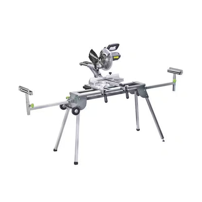 Universal Heavy-Duty Folding Miter Saw Stand with Mounting Brackets, Wheels and All-Steel Construction