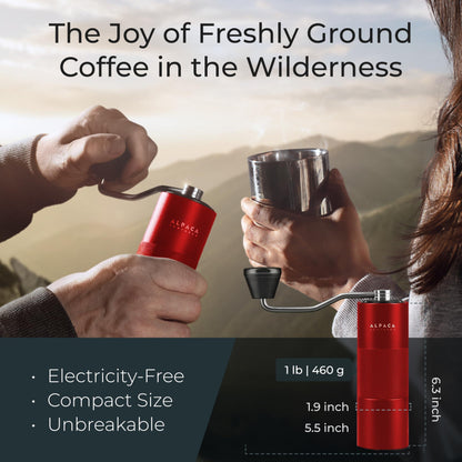 Manual Coffee Grinder Stainless Steel Conical Burr Red Coffee Grinder Manual