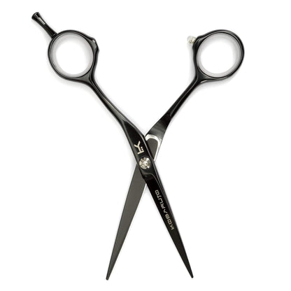 VERY SHARP 5.5 Inch Black Cobalt Professional Hairdressing Barbers Scissors Shears