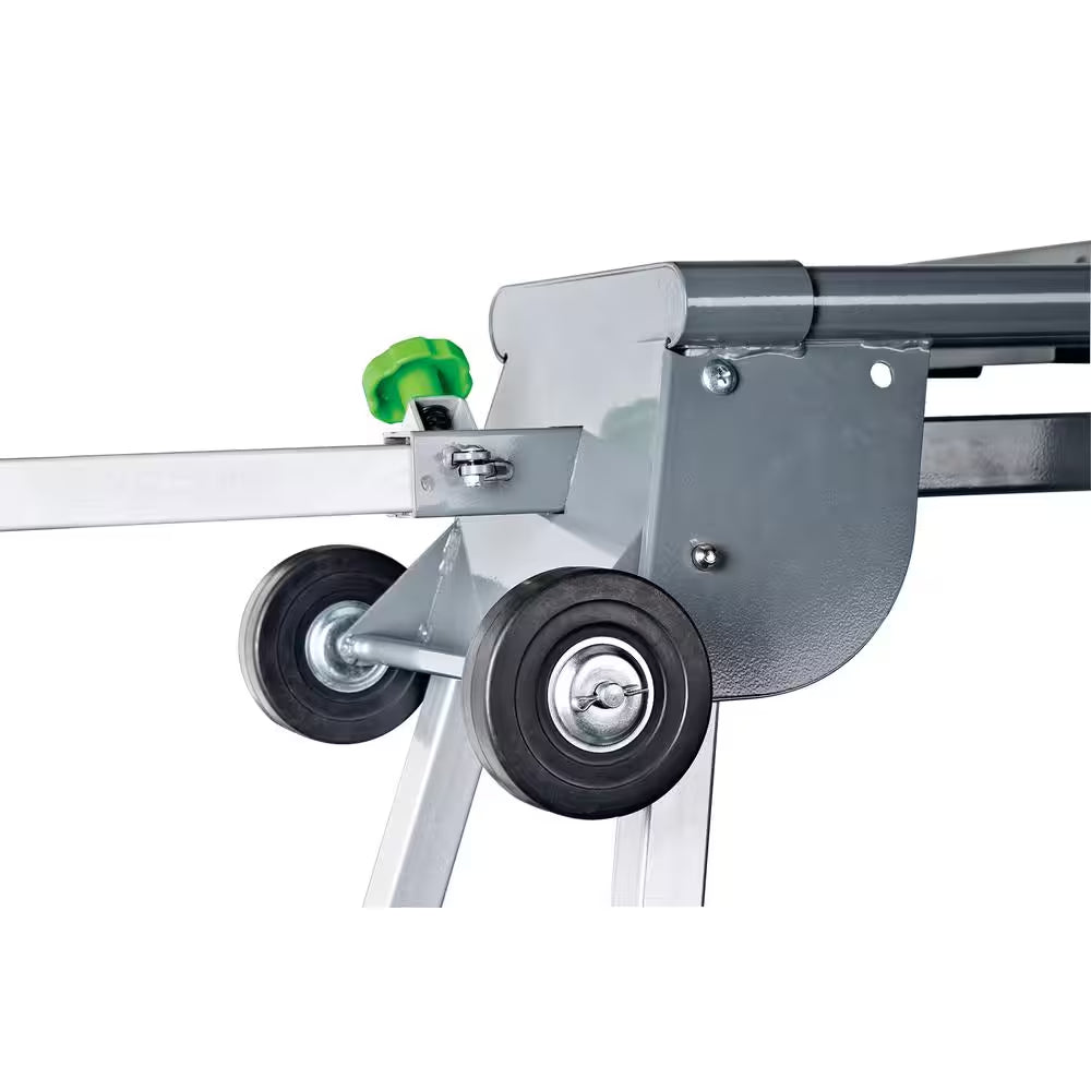 Universal Heavy-Duty Folding Miter Saw Stand with Mounting Brackets, Wheels and All-Steel Construction