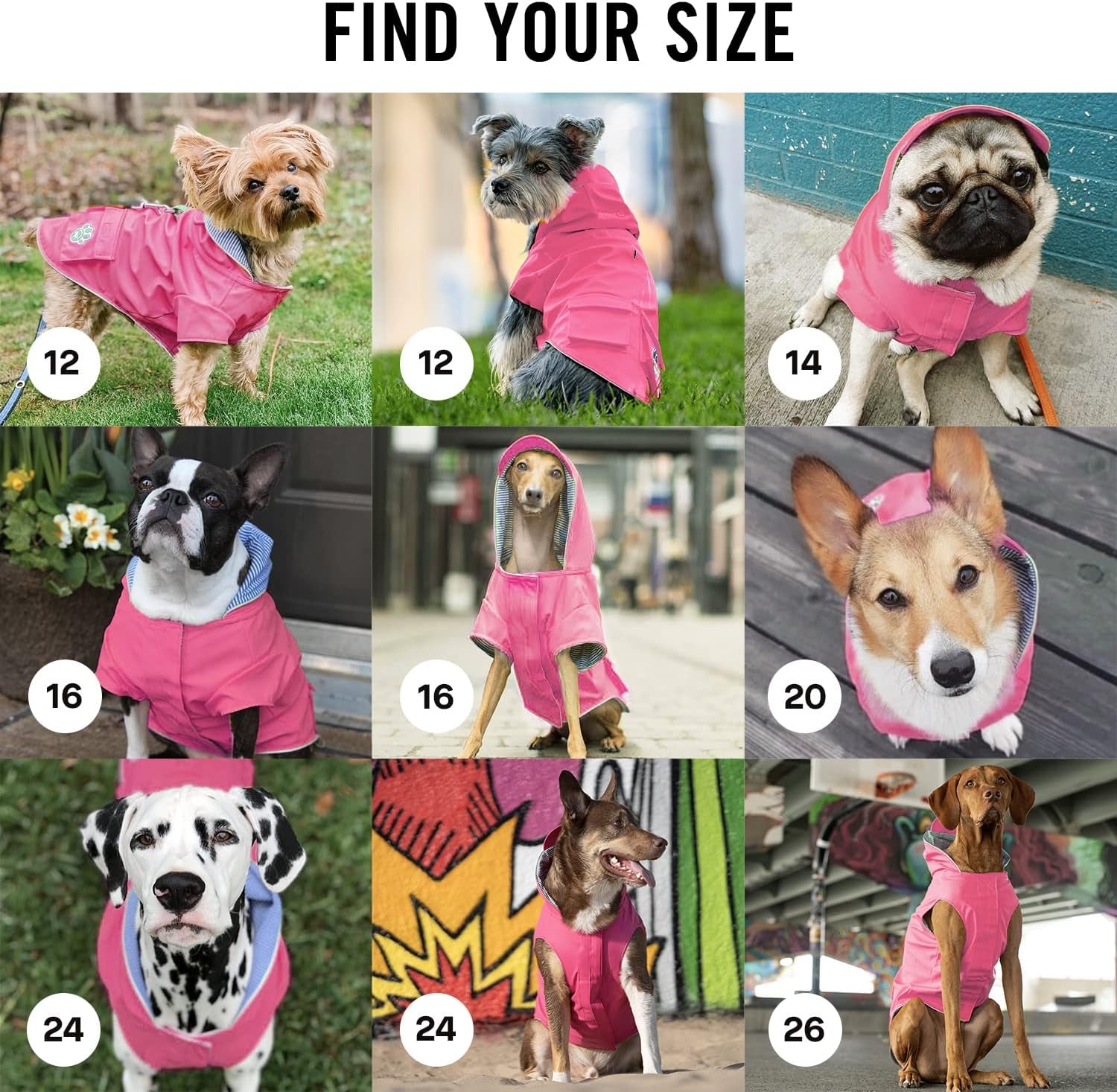 Torrential Tracker Dog Rain Jacket - Easy On, Adjustable Full Body Coverage, Waterproof, Functional Pockets, Reflective Trim Rain Coat for Dogs, Great for Dogs