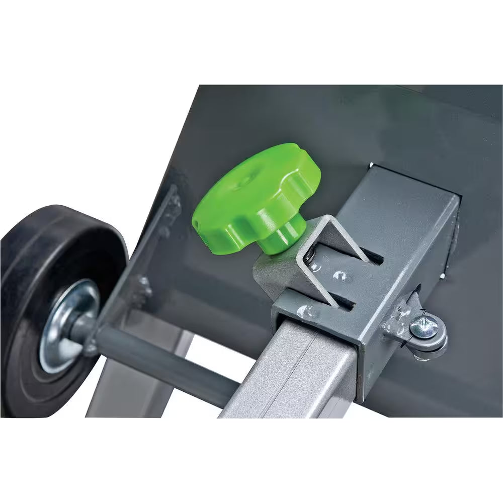 Universal Heavy-Duty Folding Miter Saw Stand with Mounting Brackets, Wheels and All-Steel Construction