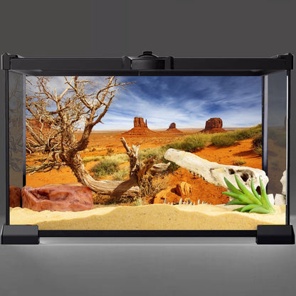 36X18 Inches Reptile Habitat Background Orange Desert Terrarium Background Durable Polyester Background