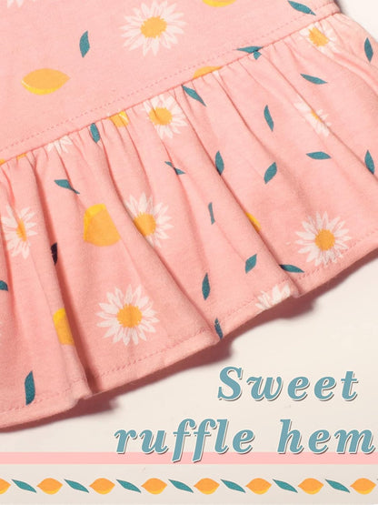 Dog Dress, Dog Birthday Dress, Dogs Summer Skirt, Dogs Flower Skirt with Lace Collar, Cute Puppy Clothes for Small Medium Doggie Cat Girl (Pink, XS)