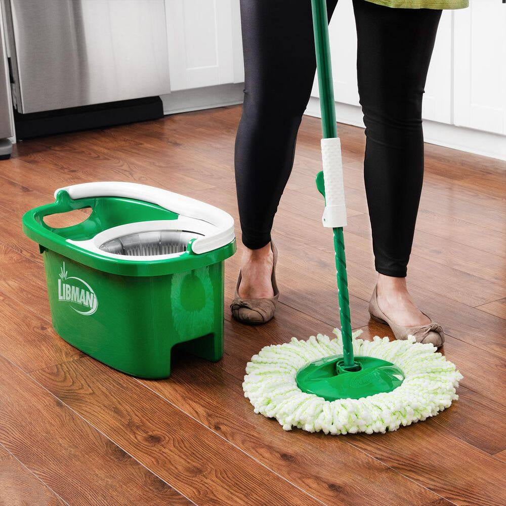 Microfiber Tornado Wet Spin Mop and Bucket Floor Cleaning System with 4 Refills