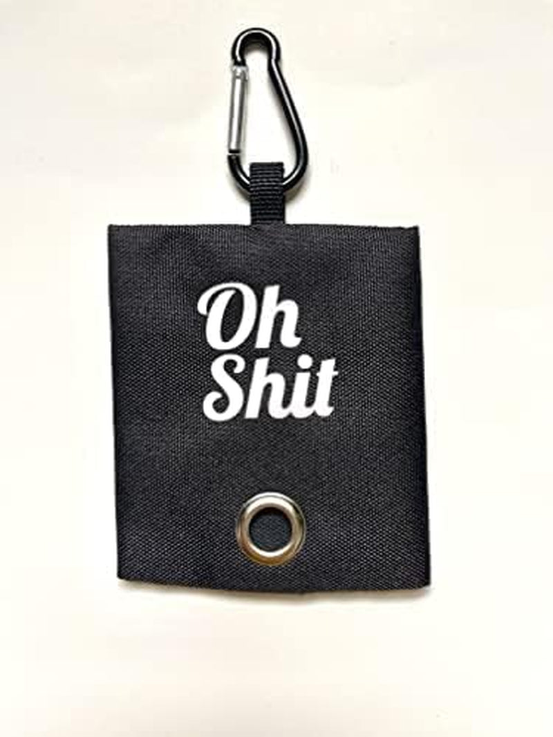 Poop Dispenser/Oh SHIT Waste Dispenser/Funny/ 2 Rolls in 1 (Black)