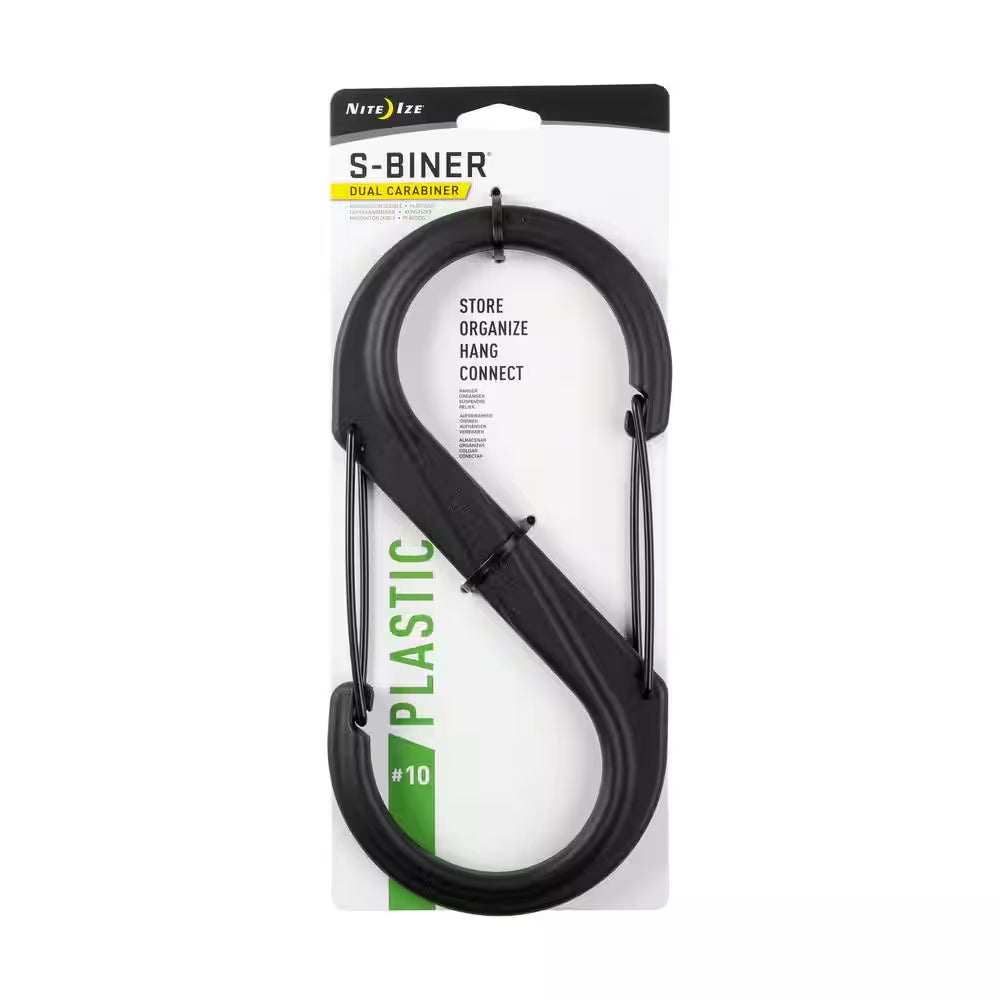 # 10 Plastic Carabiner in Black