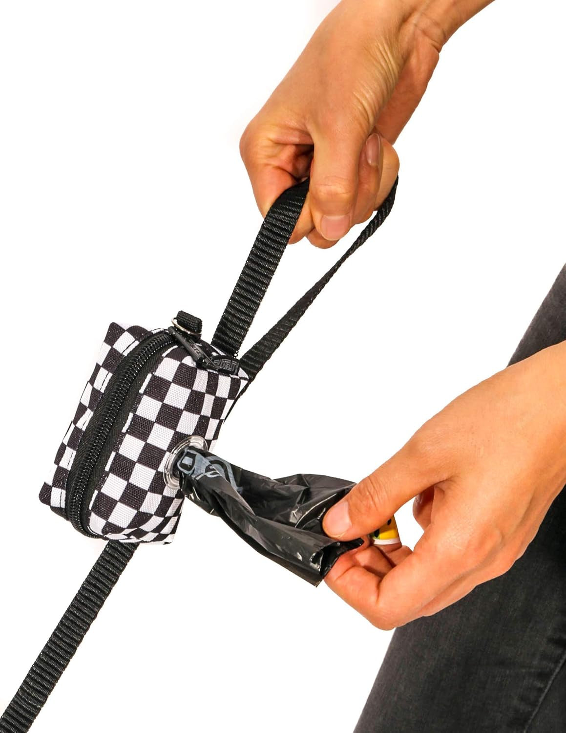 - Cute Dog Poop Bag Holder for Leash Poop Bags for Dogs Vegan Friendly Dog Poop Bag Dispenser Dog Treat Pouch Leash Poop Bag Holder Dog Waste Bag Dispenser Dog Bag Holder Checkered