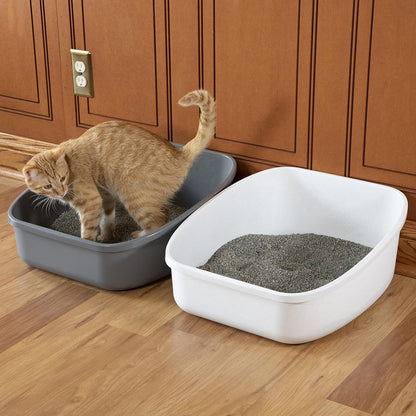 Cat Scratching, Cat Non-Stick Litter Scoop, Cat Litter, Cat Litter Box Kit, Corrugate Cat Scratch Pad, White (CM-10159)
