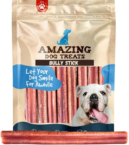 - 6 Inch Bully Sticks Medium Size (25 Pcs/Pack) - Bully Stick Dog Chews - Long Lasting Bully Sticks for Small to Medium Dogs - Large Bully Stick Dog Bones - No Hide Dog Bones