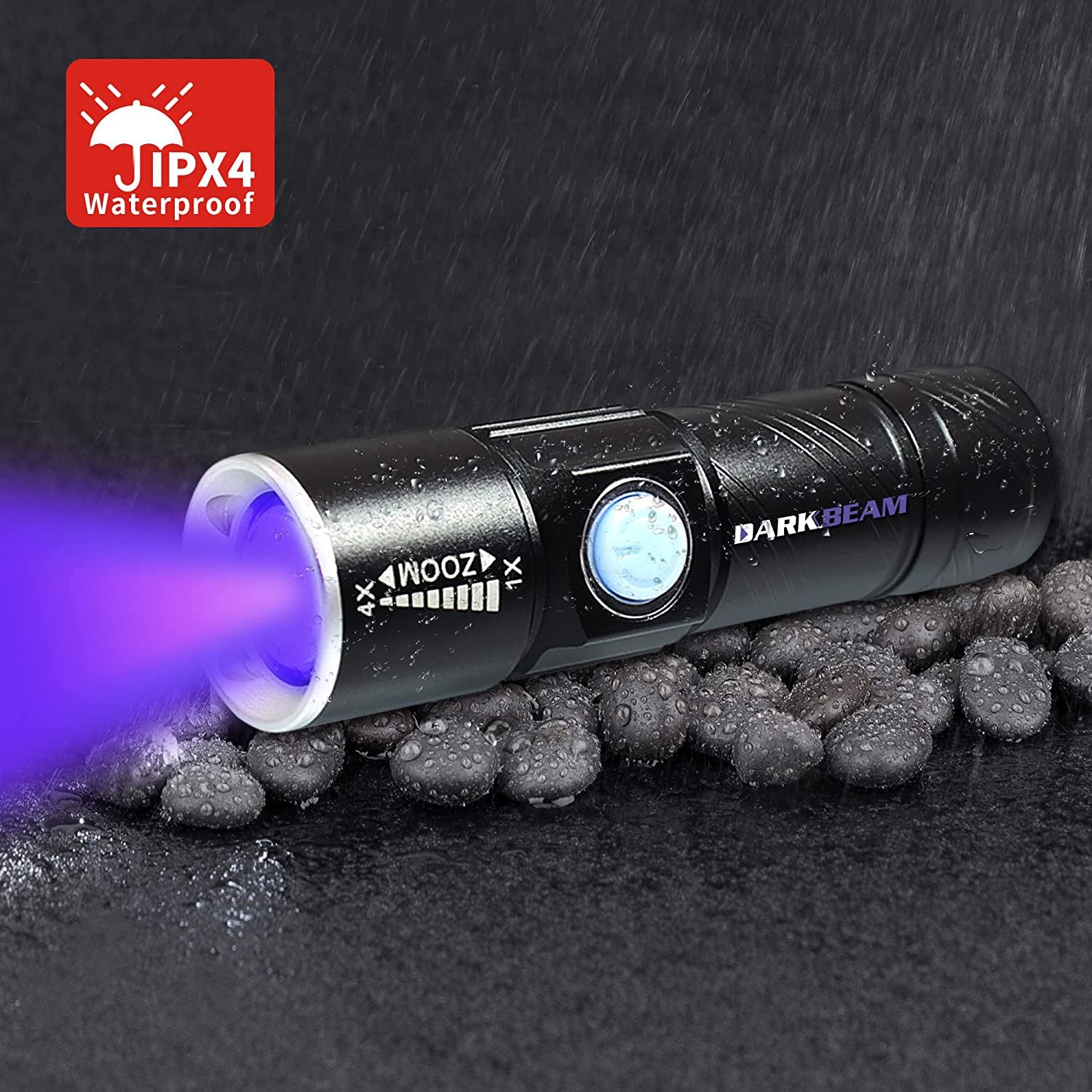 UV 395Nm USB Rechargeable Flashlight Ultraviolet Led Light Blacklight Portable 400Nm Mini Detector for Dog Urine Pet Stains, Anti-Counterfeiting Identification, Resin Curing