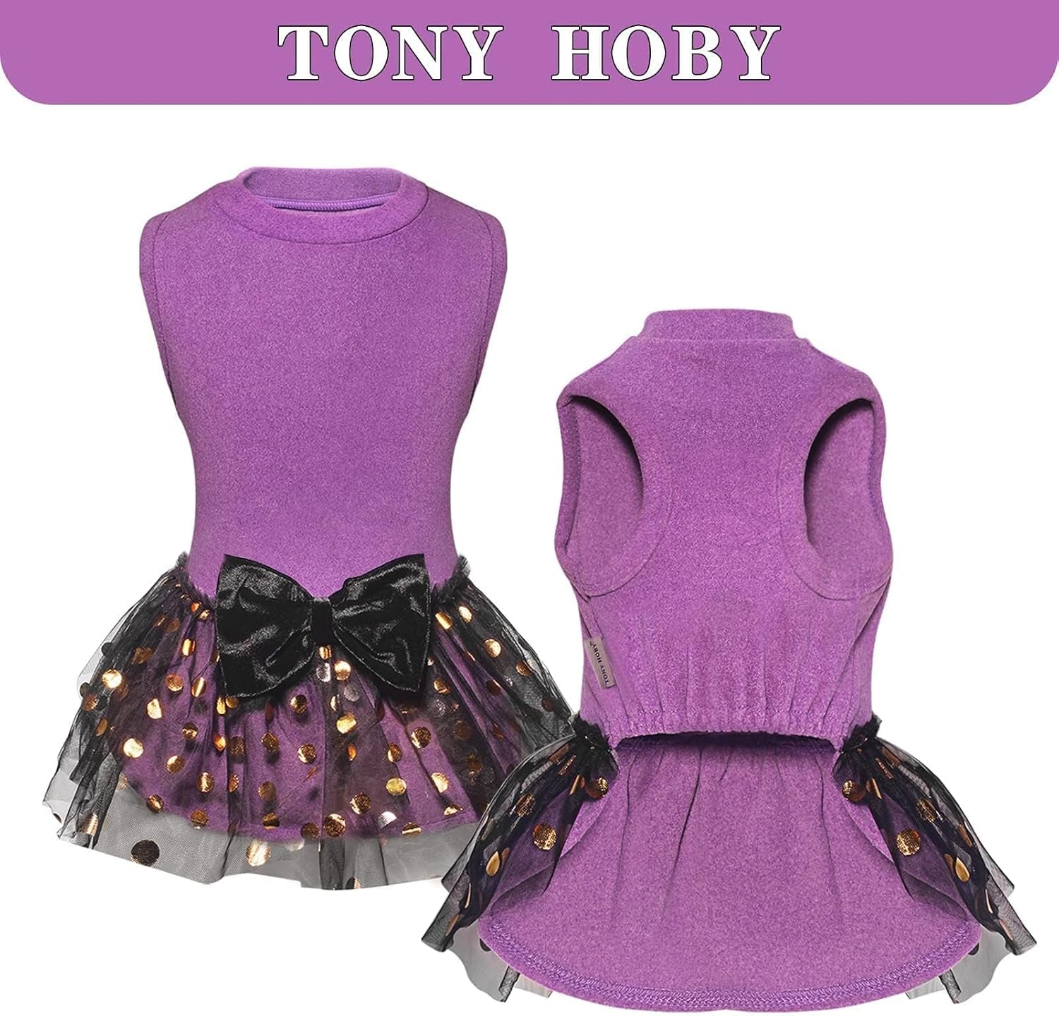Dog Dress, Outfits Dog Party Dress, Dogs Princess Dresses with Lace, Pet Skirt Soft and Breathable for Small Medium Dogs (Purple, XL)