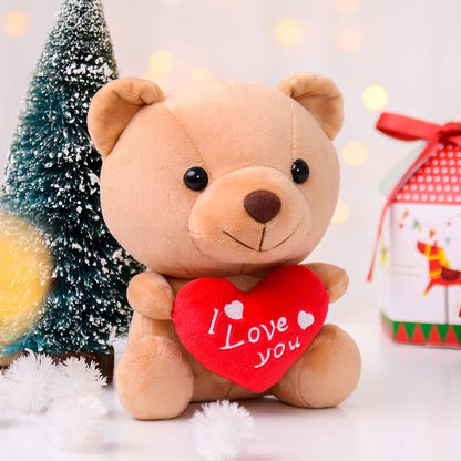 Teddy Bear Plush with “I Love You” Heart – Cute 6-Inch Stuffed Animal Gift for Mom, Girlfriend, Wife, Valentine’S Day, Birthday & Anniversary