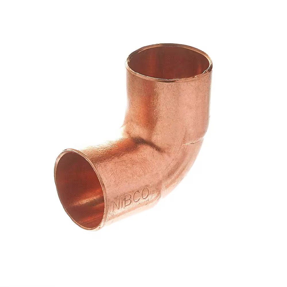1/2 In. Copper Pressure 90-Degree Cup X Cup Elbow Fitting