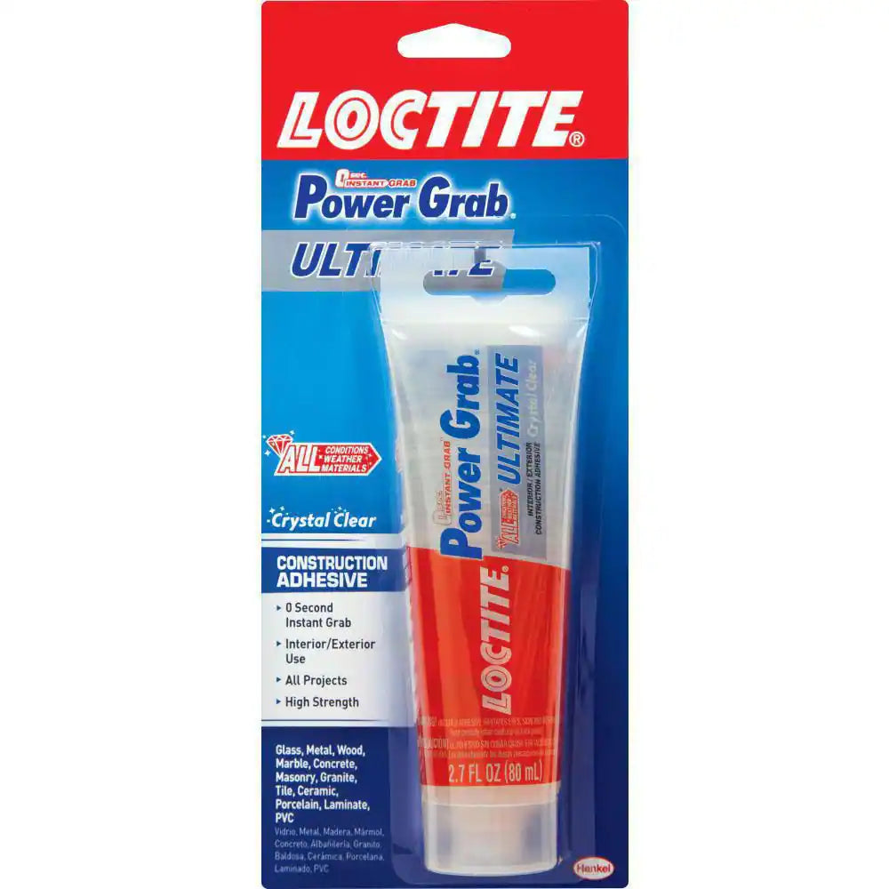 Power Grab Ultimate Instant Grab 2.7 Oz. SMP Construction Adhesive Crystal Clear Tube