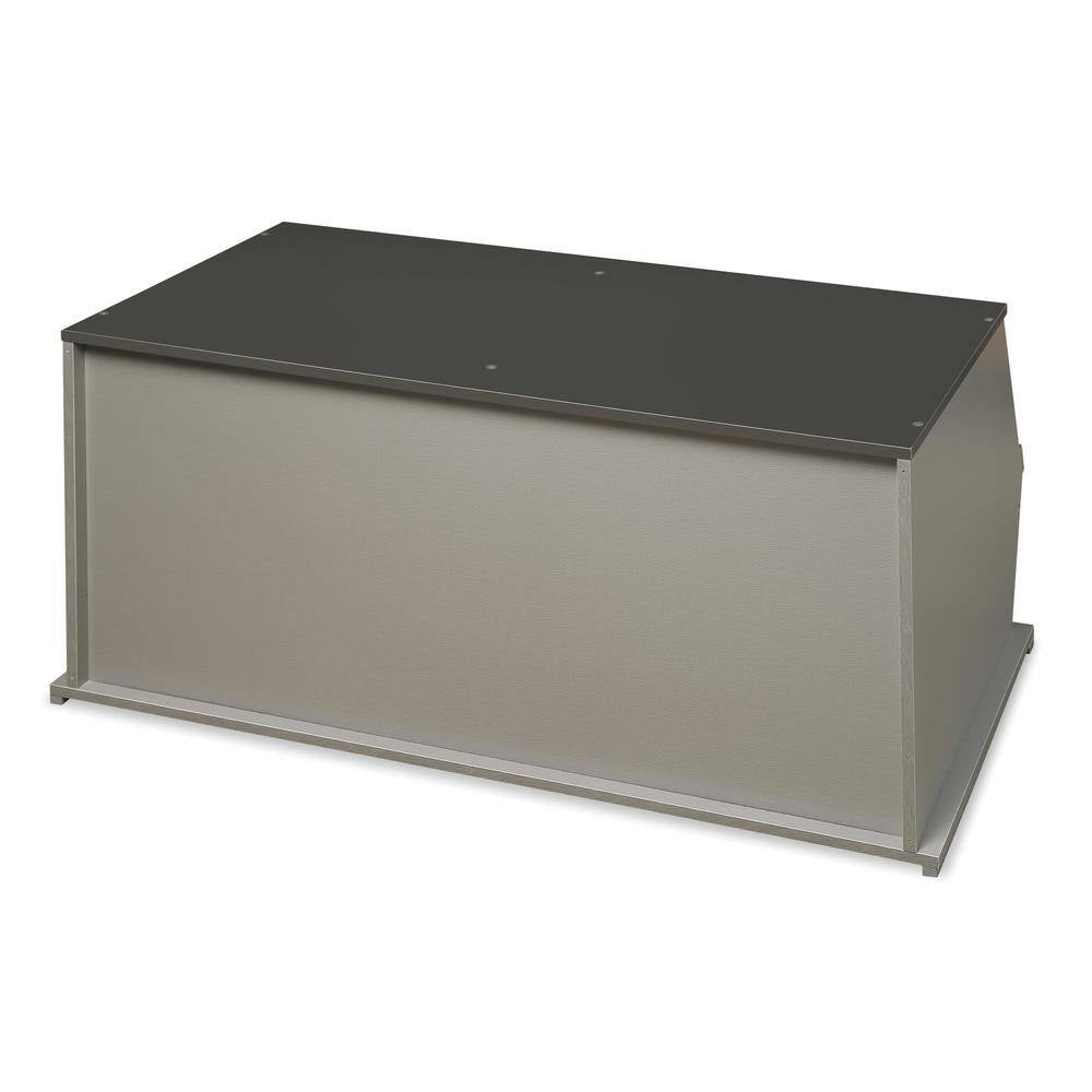 Woodgrain/Gray Two Bin Stackable Storage Cubby