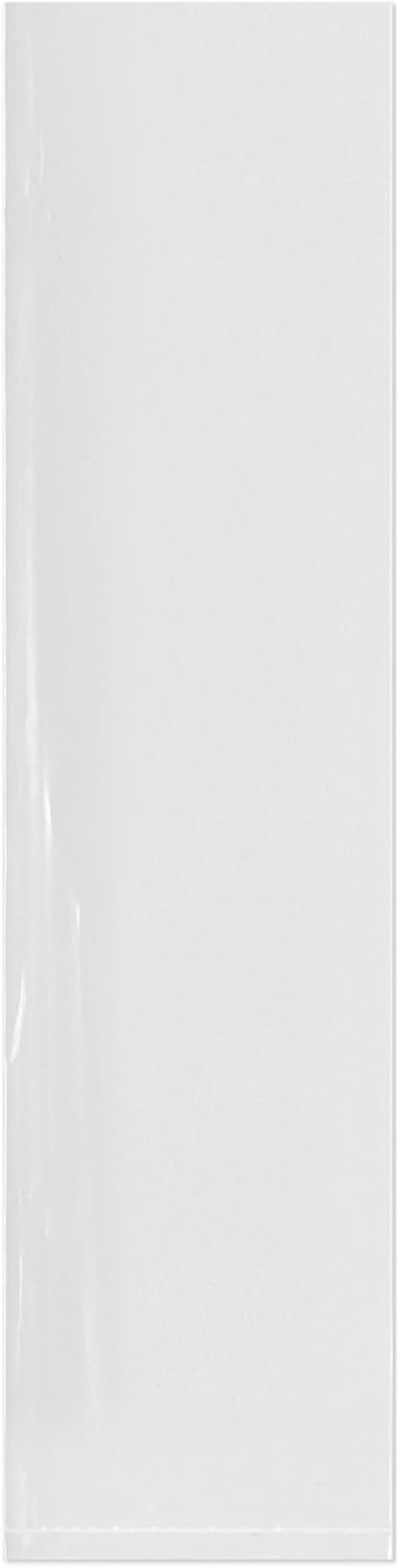 6" X 24" (Pack of 100), 2 Mil Flat Open Clear Plastic Poly Bags