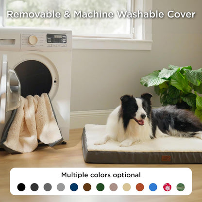XL Dog Bed Large Sized Dog -Orthopedic Waterproof Extra Large Pet Beds with Removable Washable Cover, Egg Crate Foam Mat, Suitable for Pet up to 100 Lbs