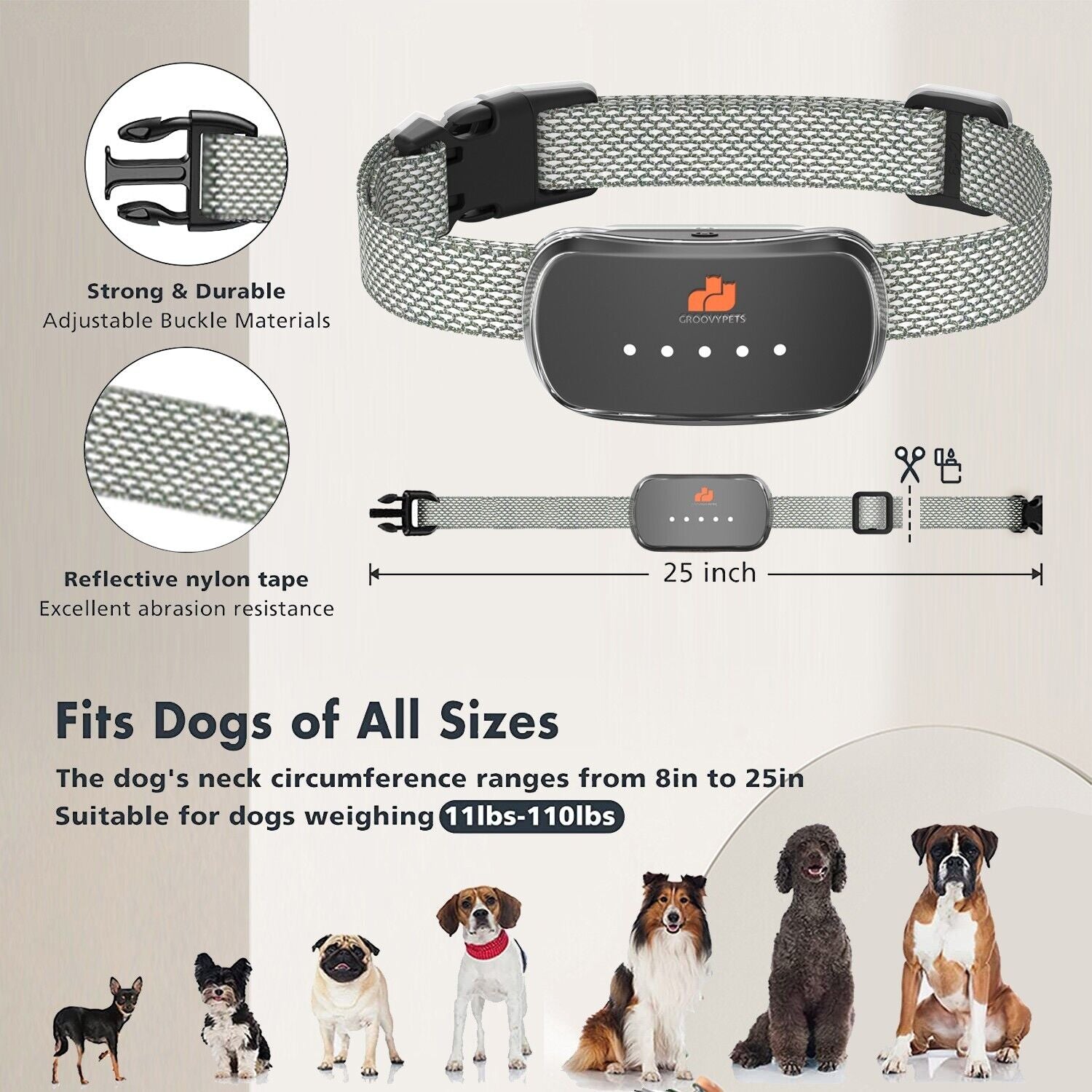 Smart Auto anti Bark Dog Collar Intelligent Waterproof Barking Terminator Device