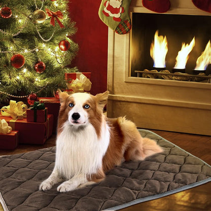 Self-Warming Cat Bed and Dog Crate Pad - Thermal Pet Heating Mat