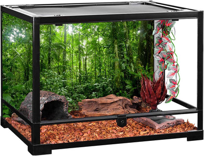 48X18 Inches Terrarium Background Tropical Aquarium Background Green Huge Tree Rainforest Reptile Habitat Background Durable Polyester Background