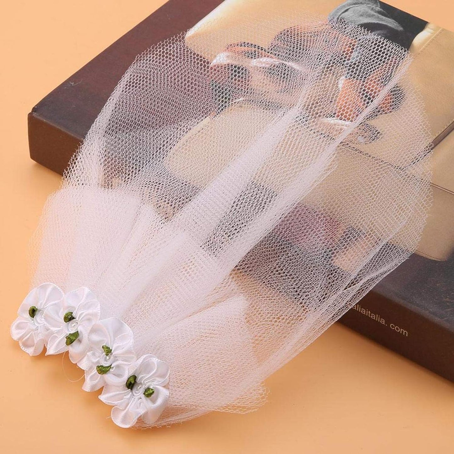 Pet Wedding Soft Material Beautiful Veil for Medium and Small Dogs (S Number) - Fashionable