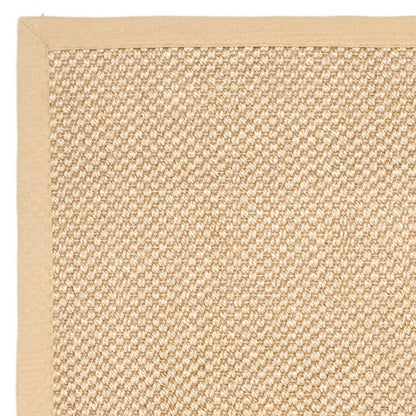Natural Fiber Maize/Wheat 3 Ft. X 12 Ft. Border Runner Rug