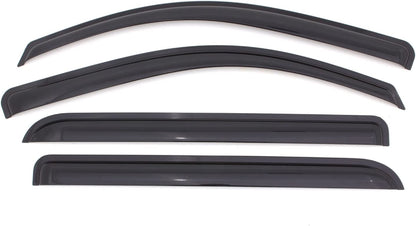 [] outside Mount Rain Guards for 2008 - 2020 Dodge Journey | Window Vent Visors, 4 Pcs. - Smoke | 94072