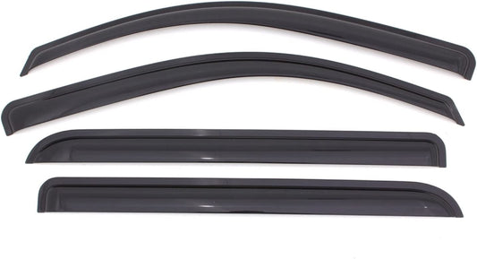 [] outside Mount Rain Guards for 2008 - 2020 Dodge Journey | Window Vent Visors, 4 Pcs. - Smoke | 94072