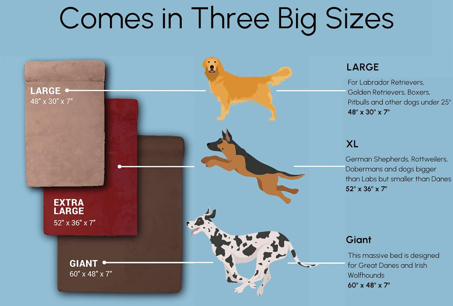 Barker Beds Orthopedic Dog Bed - 7" Pillow Top XL Size (52 X 36 X 11) - Luxury Washable Large Dog Bed with Headrest - Memory Foam Mattress for Big Dogs (Chocolate)