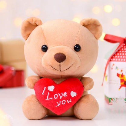 Teddy Bear Plush with “I Love You” Heart – Cute 6-Inch Stuffed Animal Gift for Mom, Girlfriend, Wife, Valentine’S Day, Birthday & Anniversary