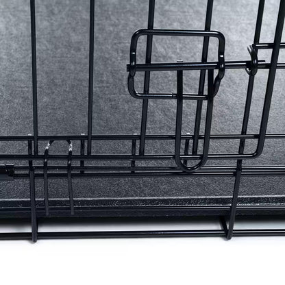 42 In. X 28 In. Foldable Dog Crate Cage with 2 Door