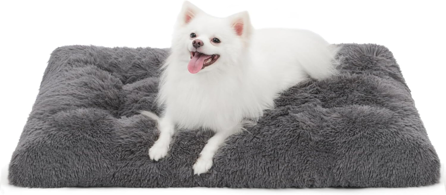 Medium Dog Bed Crate Pad Mat for Cages Washable Bed for Medium Small Size Dog Soft Kennel Pad Anti-Slip Pet Bed,30" X 20",Dark Grey