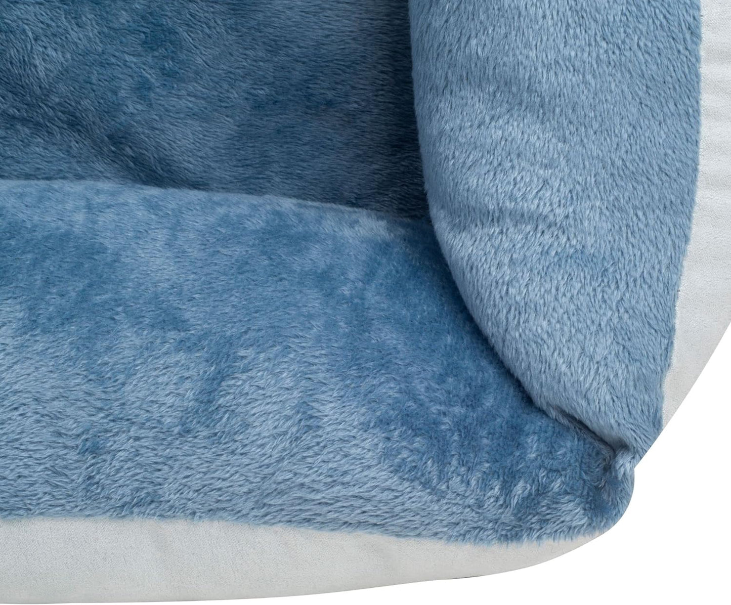 Orthopedic Rectangle Bolster Pet Bed,Dog Bed, Medium 25X21 Inches Blue, by , Blue with Orthopedic Insert. (HCT-ORT-BLUE)