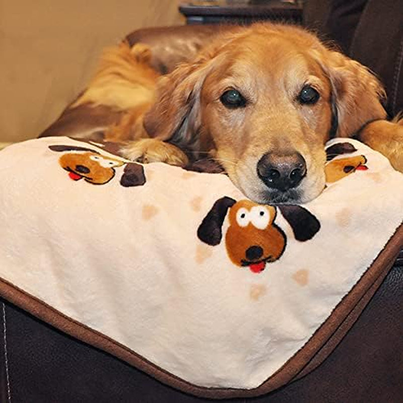 Snuggle Puppy Blanket for Pets - Cozy Dog Blanket for Small Dogs - Machine Washable Dog Blanket in Neutral